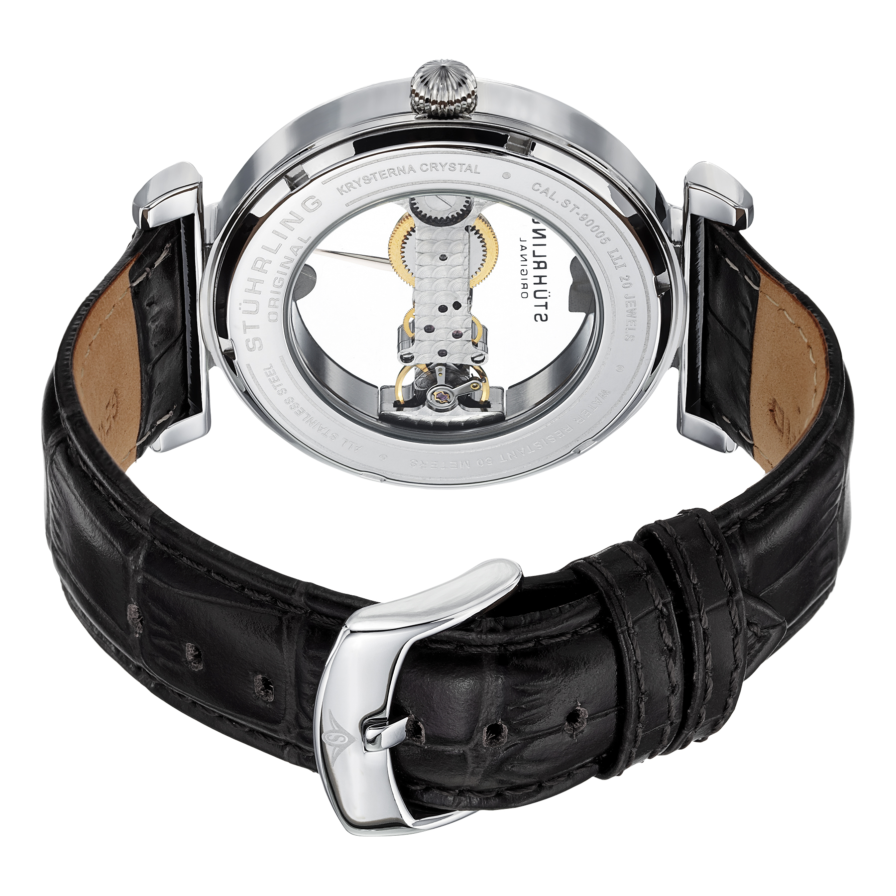 Stuhrling Original Men's 667.01 Legacy Mechanical Bridge Skeleton Watch